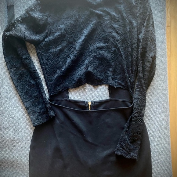 Mini black dress with too lace size S - Picture 4 of 5